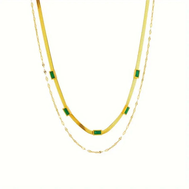 Collier Rétro Double Couche Sorella Gem | Or
